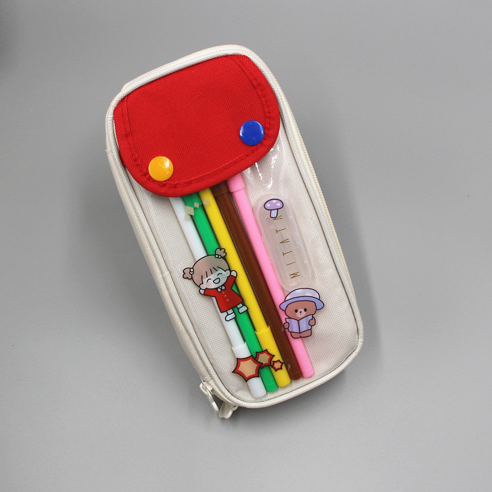 Cute Cartoon-Themed Zippered Pencil Case Bowlift
