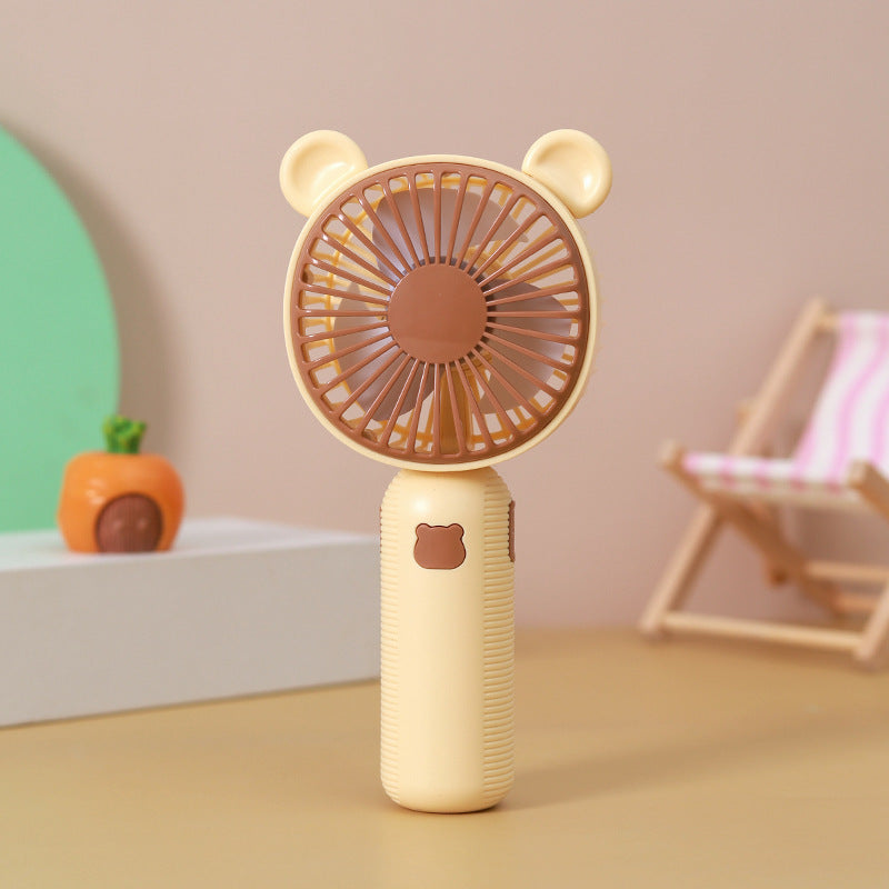 Ladies Portable Handheld Fan in Cute Bear Design Bowlift