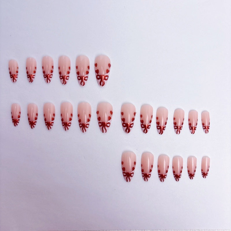 Premium Artificial Nails Set with Decorative Bows Bowlift
