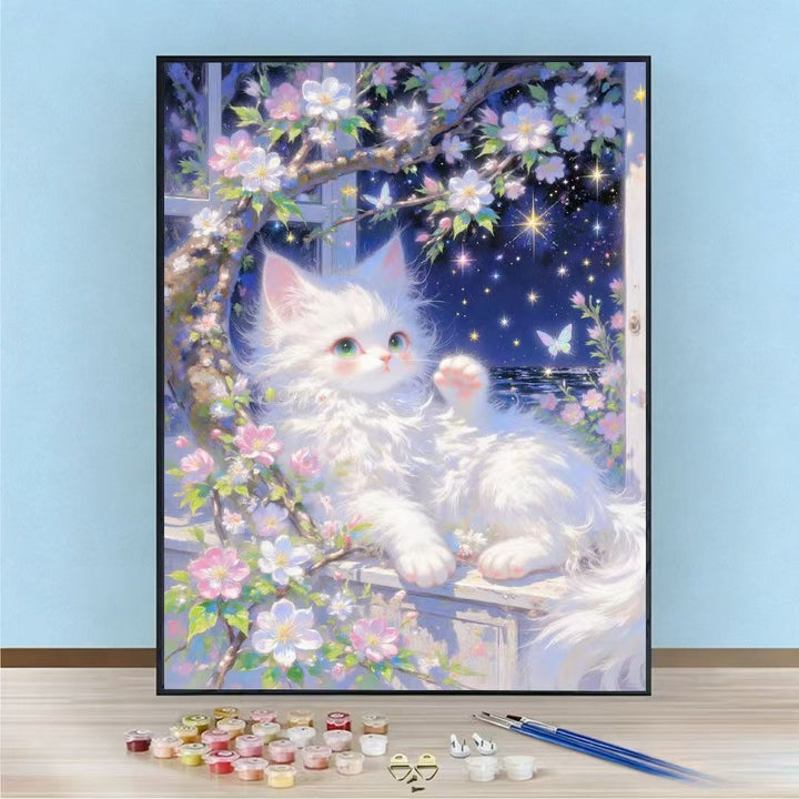 DIY Cat-Themed Paint by Numbers Art Kit Bowlift