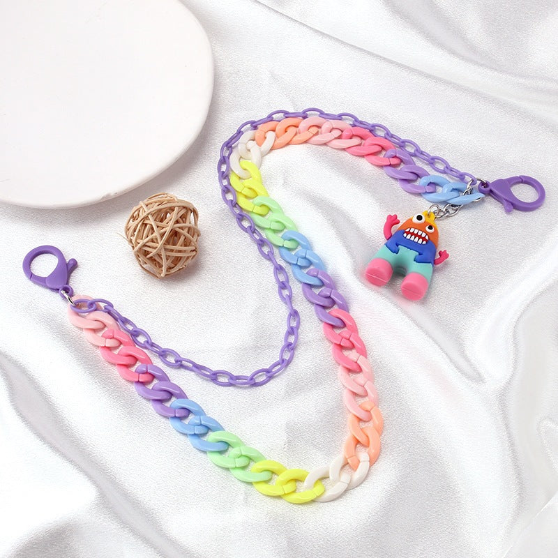 Keychain made of colorful plastic chains with Bowlift pendant