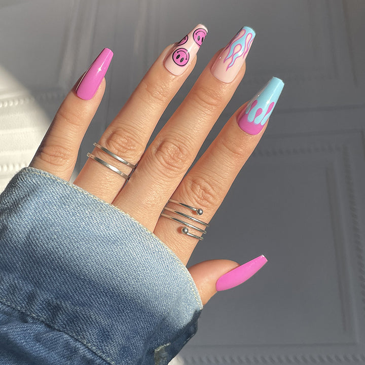 Playful Stiletto Nail Art Extensions Bowlift