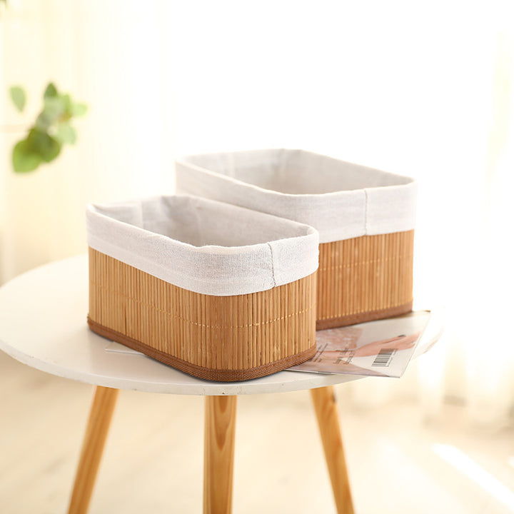 Elegant Storage Baskets Made of Natural Bamboo Bowlift