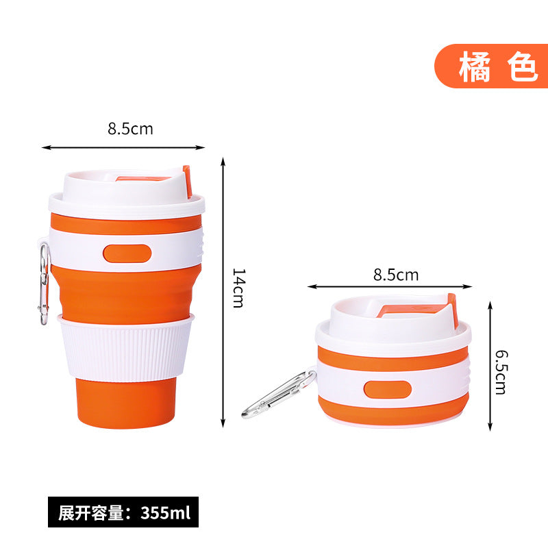 Unisex collapsible cup with practical carabiner Bowlift