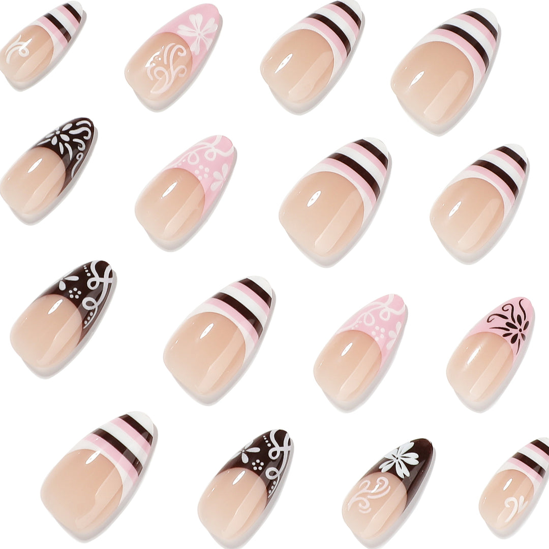 Artful stiletto nails with attractive patterns Bowlift