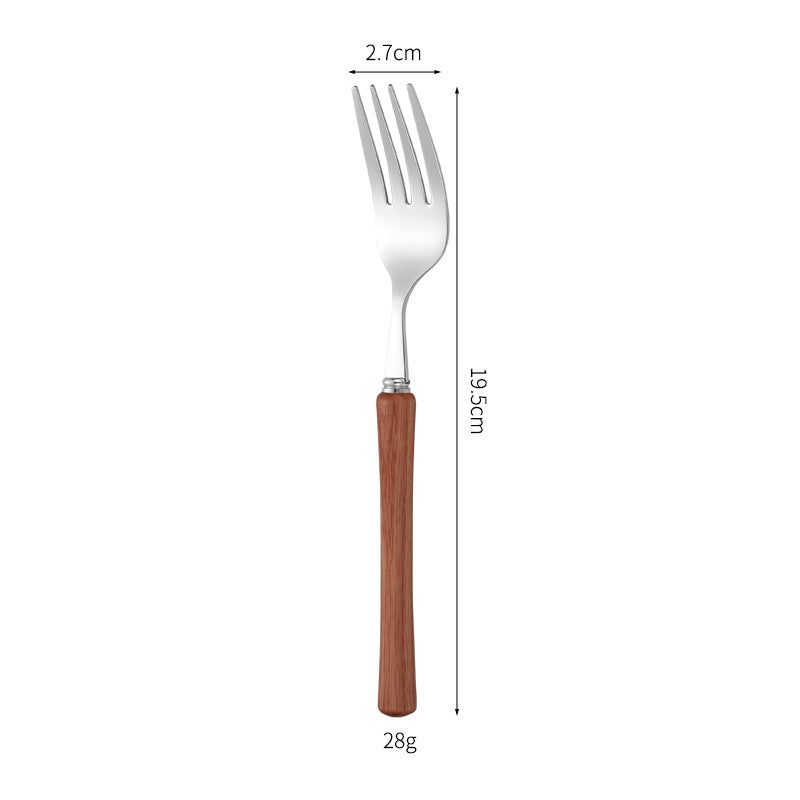 Elegant serving spoon with ergonomic wooden handle Bowlift