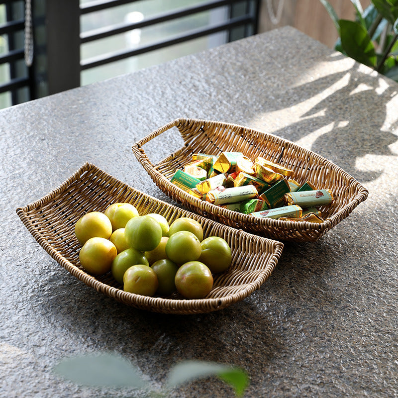 Decorative Handwoven Serving Tray Bowlift
