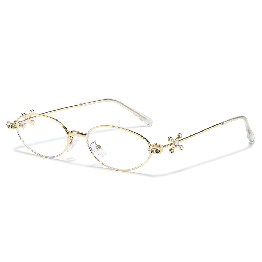 Elegant Rhinestone-Embellished Cat-Eye Sunglasses Bowlift
