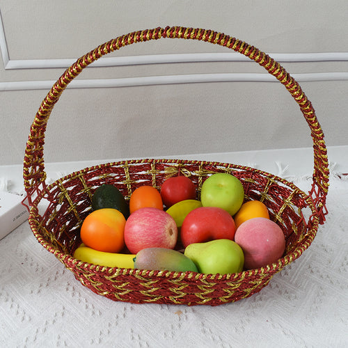 Colorful Decorative Woven Basket Bowlift