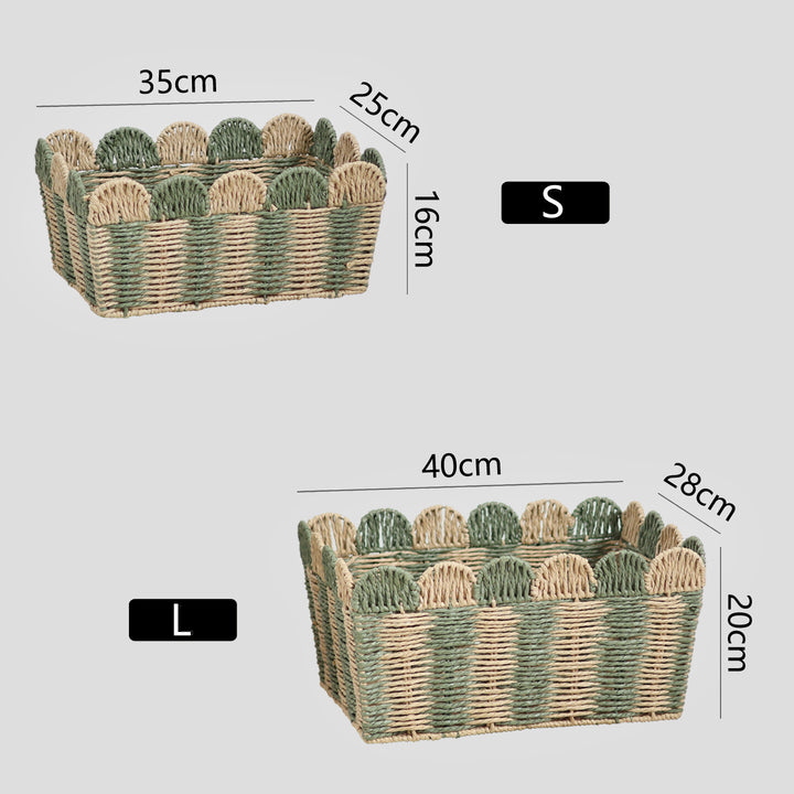 Handcrafted decorative basket with wave edge Bowlift
