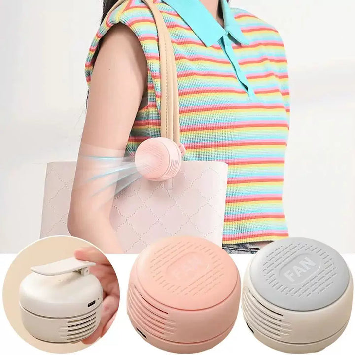 Unisex one size compact portable personal cooling fan with USB rechargeable battery and adjustable louvers Bowlift