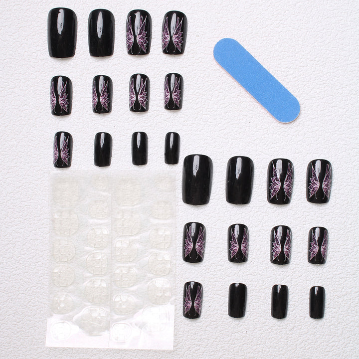 Artistic Press-On Nail Design Bowlift