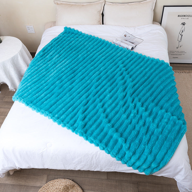 Women's Fluffy Blanket with Textured Design Bowlift