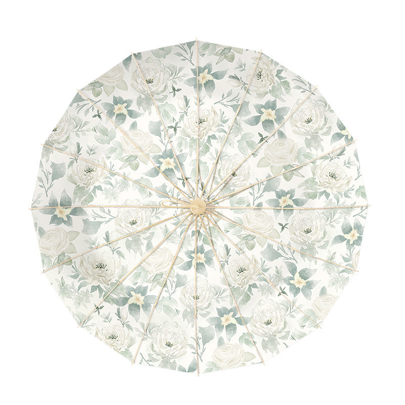 Women's Elegant Flower Umbrella Bowlift