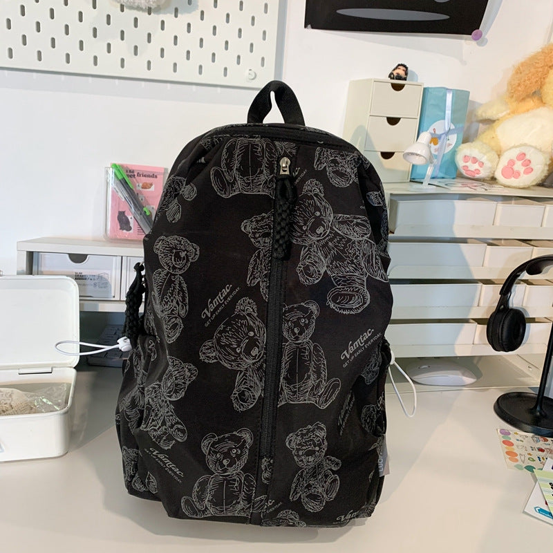 Bear-Themed Lightweight Backpack Bowlift
