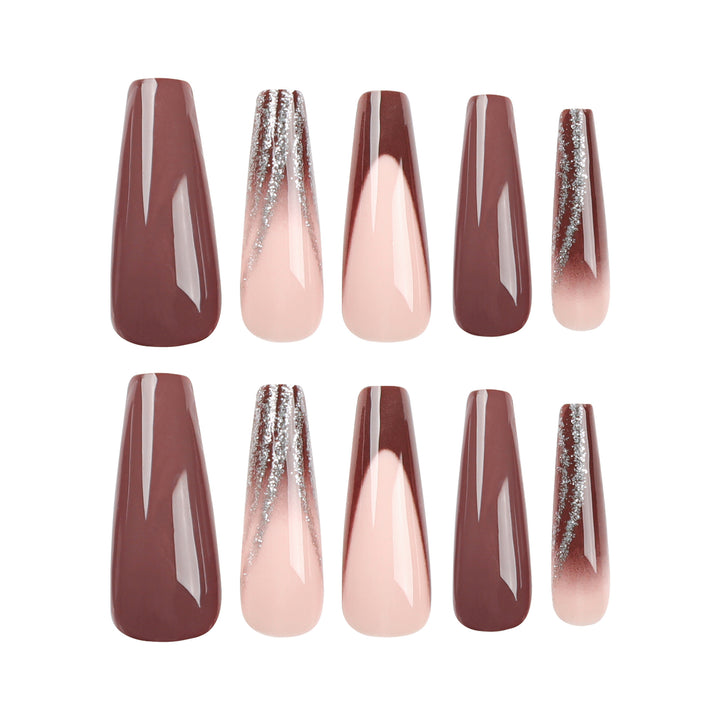 Artful gel nails with elegant rhinestone embellishments Bowlift