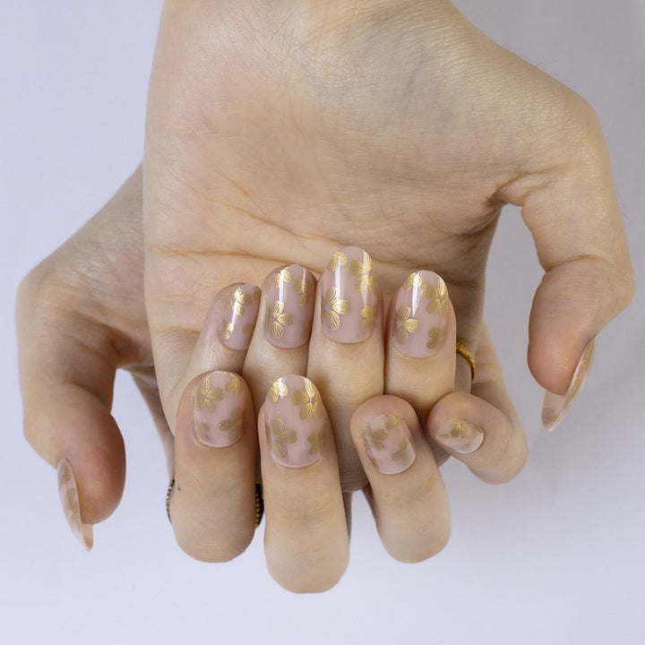 High-gloss artificial nails with rose effect Bowlift