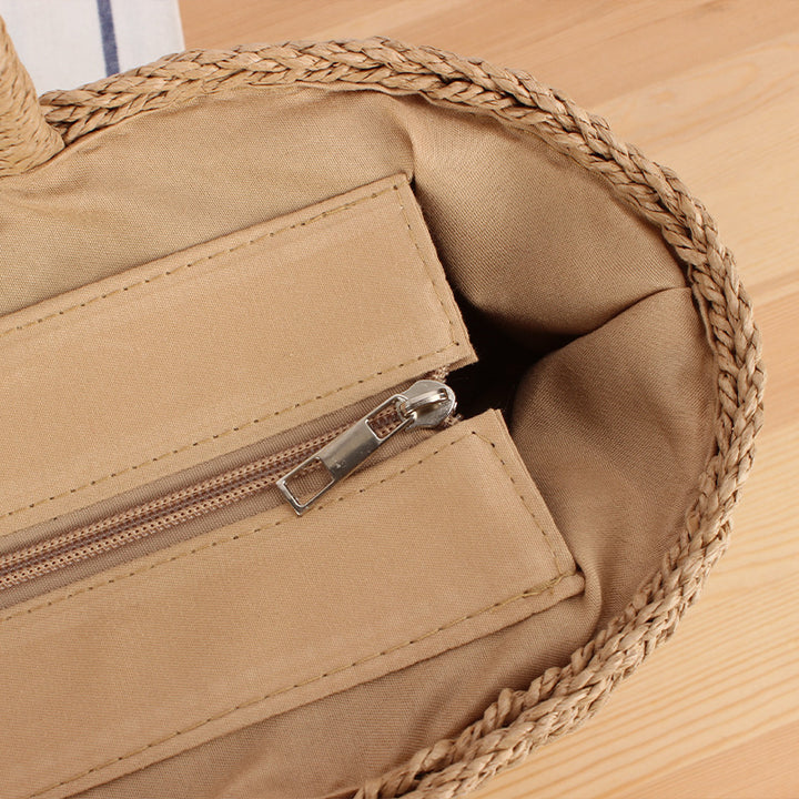 Basket bag with decorative braided design Bowlift