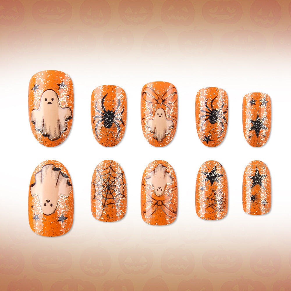 Spooky Themed Glitter Nail Art Set Bowlift