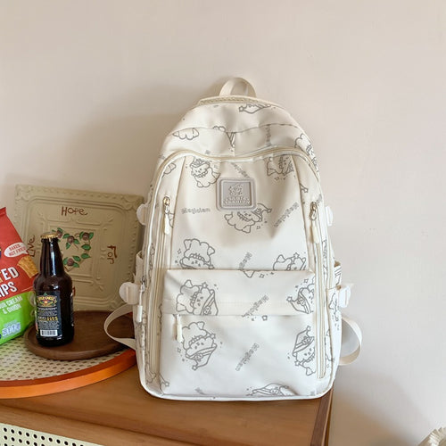 Cartoon-Inspired Spacious School Backpack
