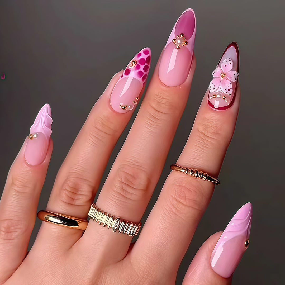 Premium Floral Nail Art Extensions Bowlift