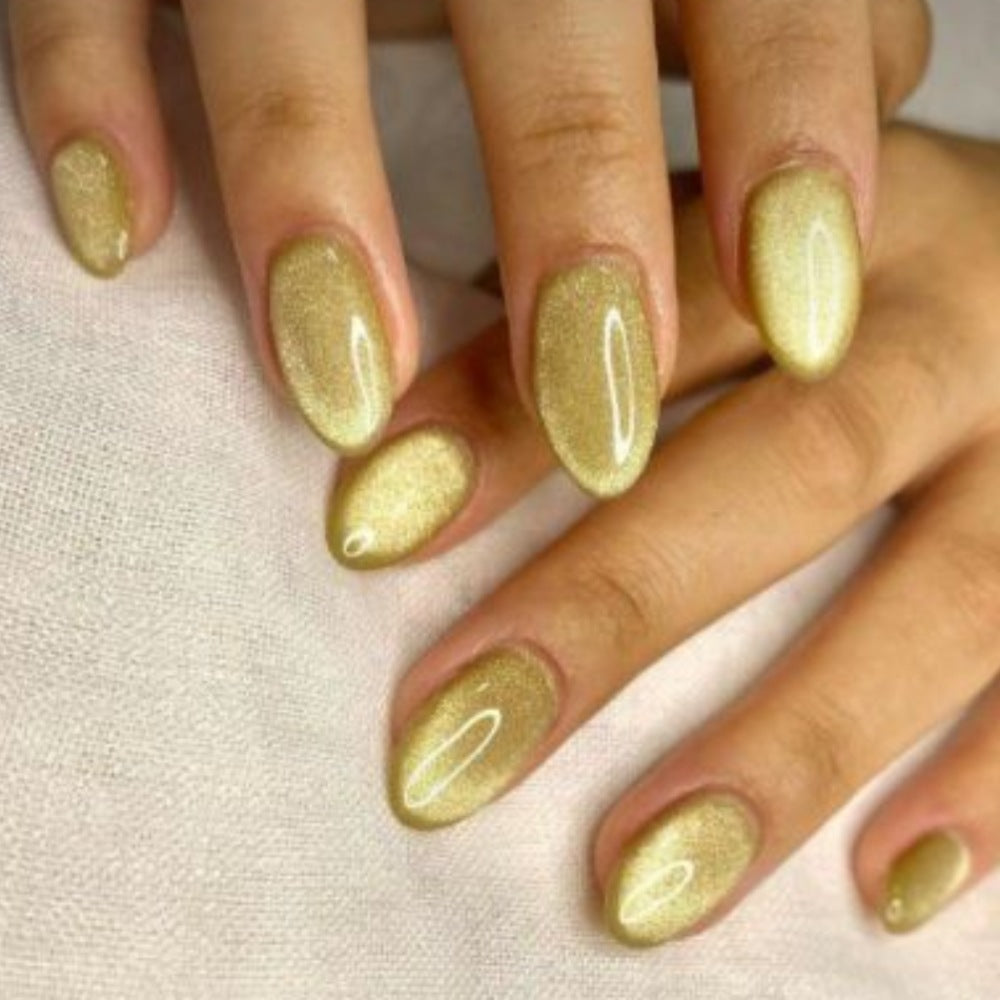 Glittering Almond-Shaped Press-On Nails Bowlift