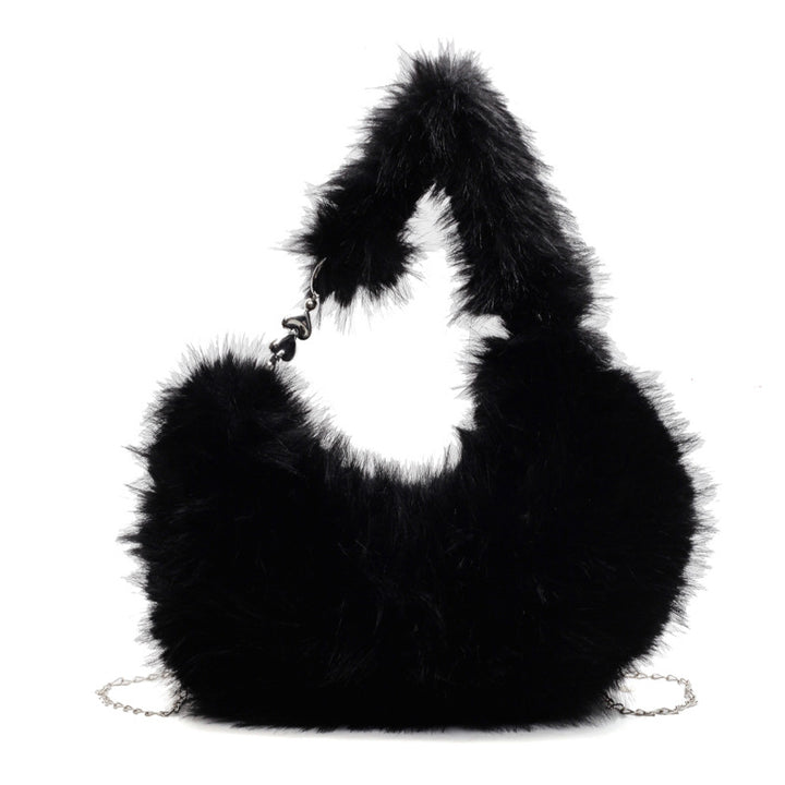 Plush Shoulder Bag with Unique Design Bowlift