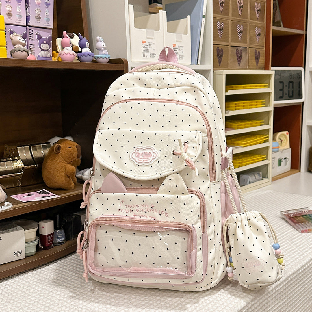 Cute Cat Ear Design School Backpack Bowlift