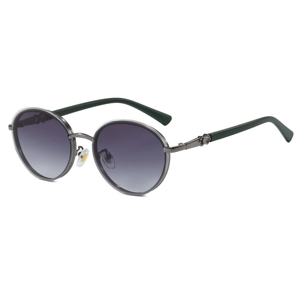 Ladies elegant round sunglasses with mirrored effect Bowlift