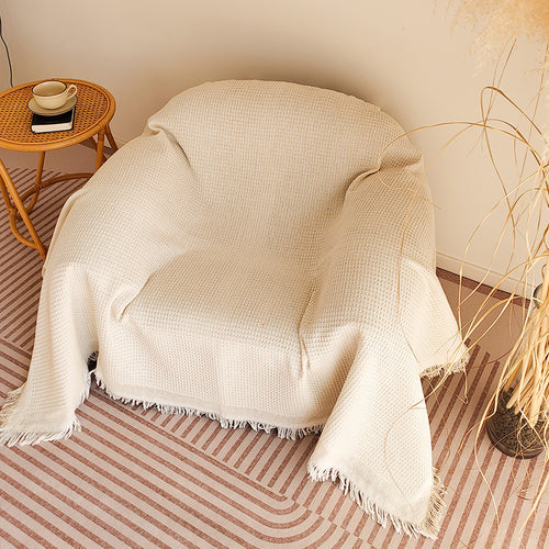 Cozy Waffle Weave Throw Blanket