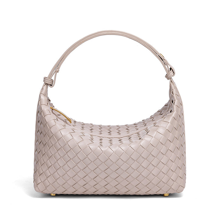 Braided Vegan Leather Shoulder Bag Bowlift