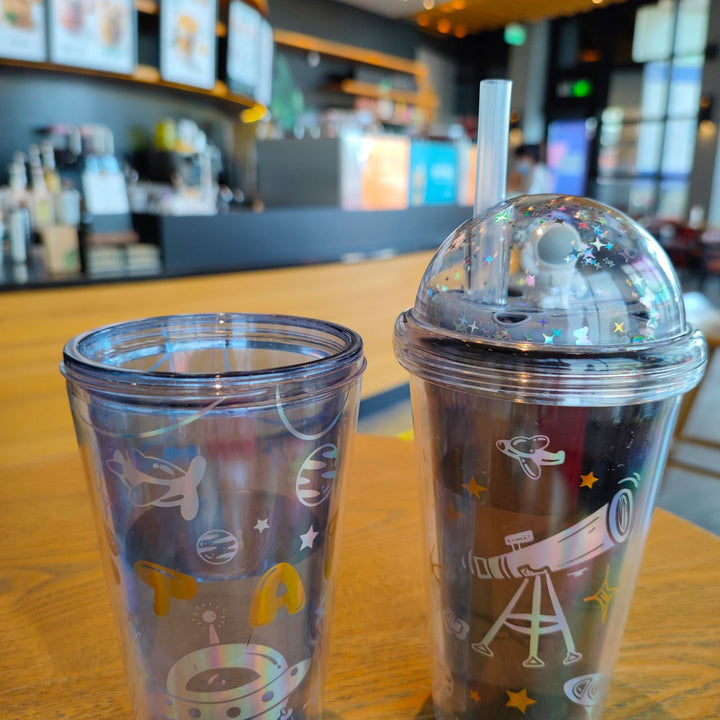 Women Insulated Water Bottle with Creative Astronaut Design Bowlift