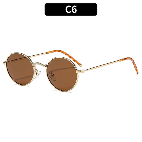 Retro Round Frame Sunglasses