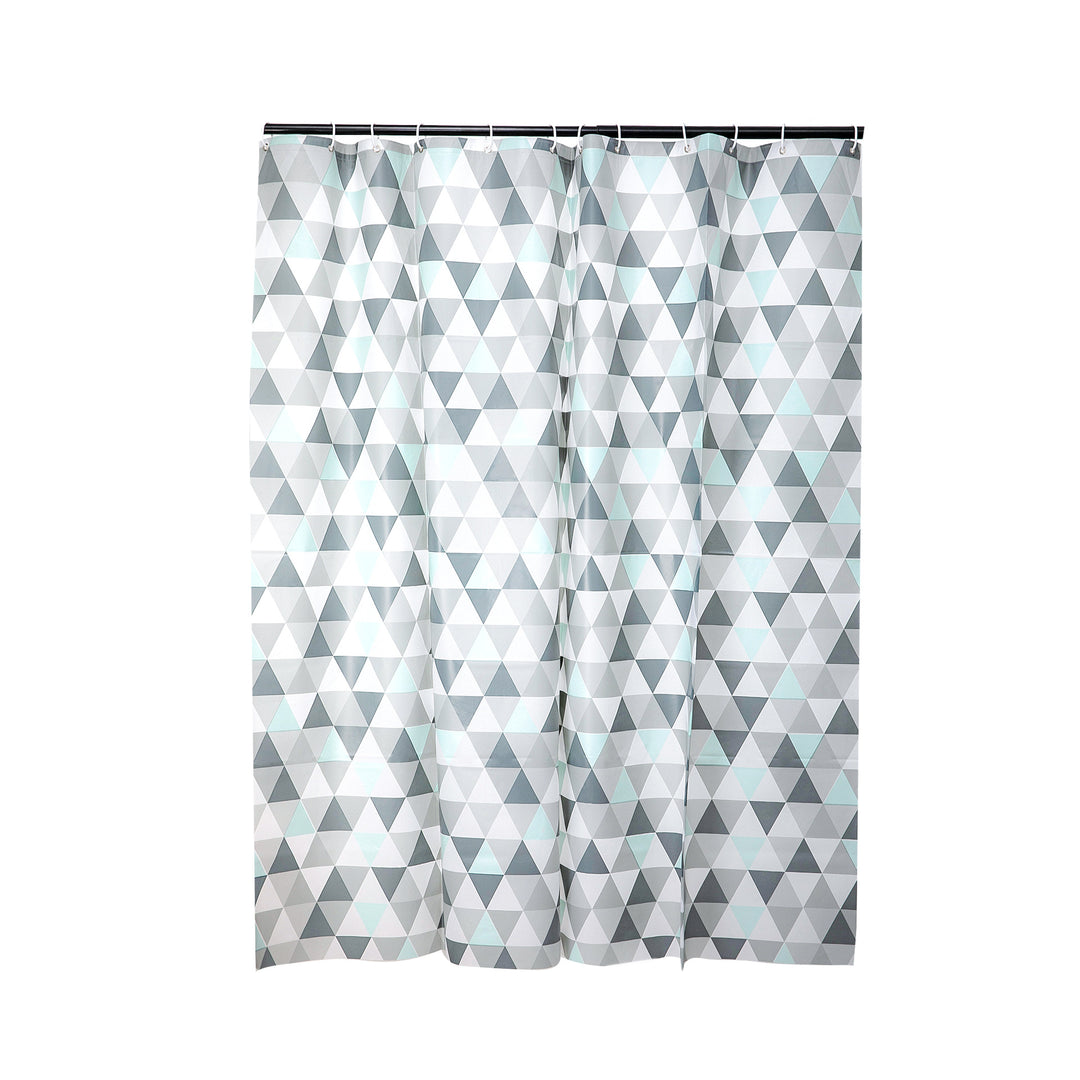 Geometric Triangle Pattern Shower Curtain Bowlift