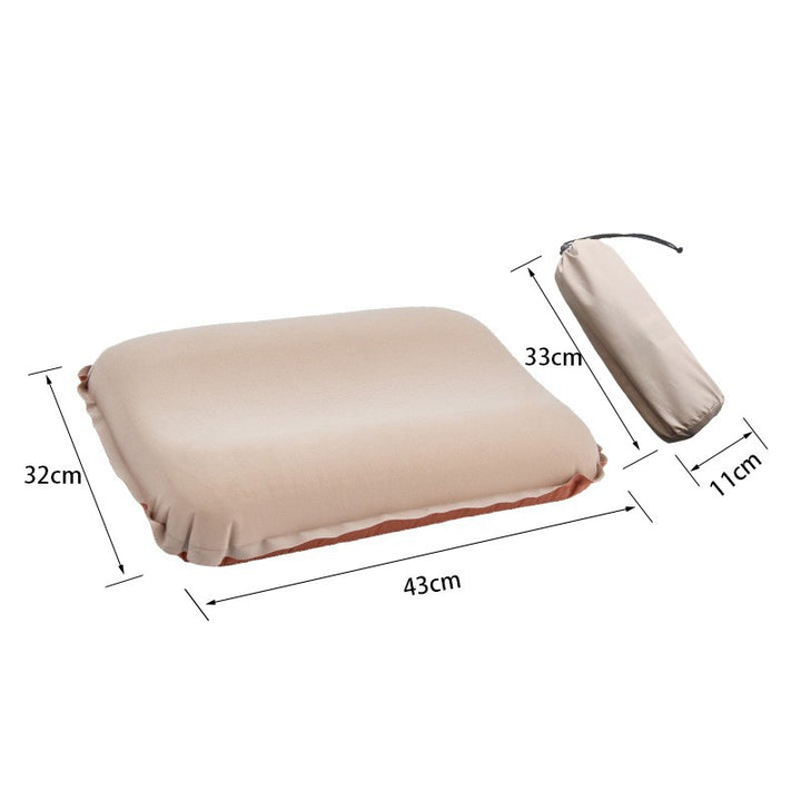compact ultralight inflatable travel pillow with built-in valve and contoured head cradle Bowlift