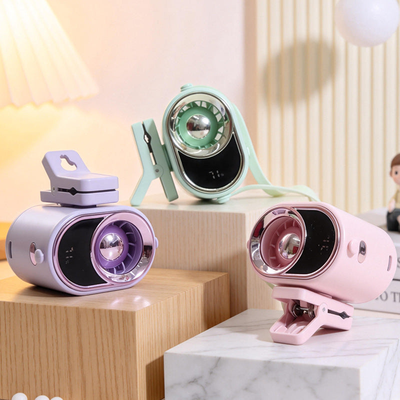 Women's Multifunctional Table Fan with Foldable Clamp Mechanism Bowlift