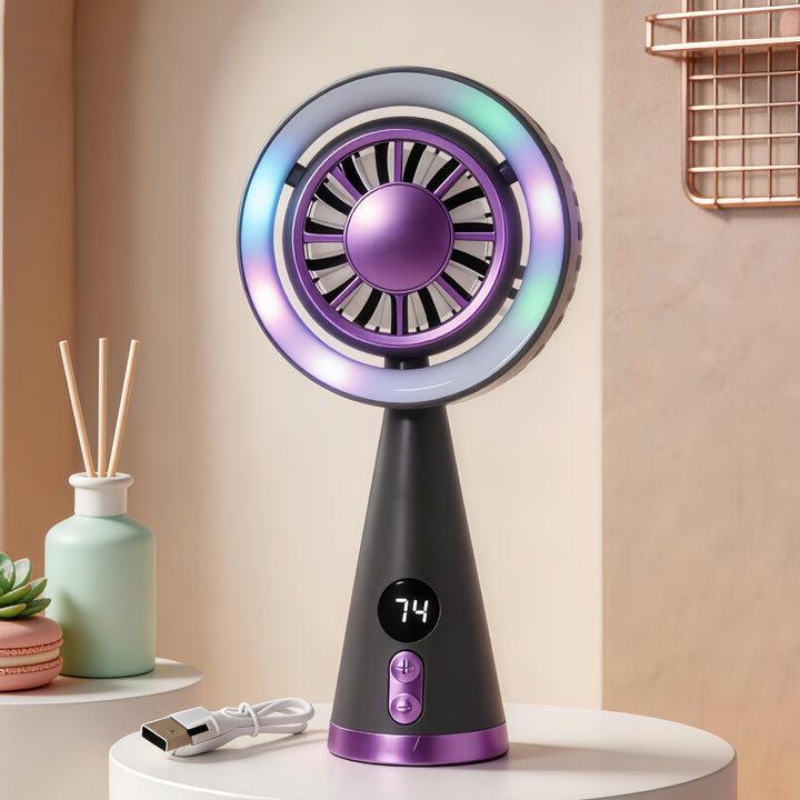 Women Portable Mini Fan with USB Charging Function and Quiet Operation Bowlift