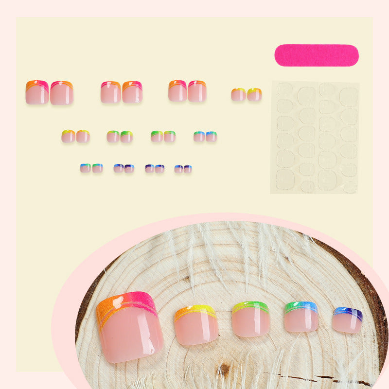 Vibrant Geometric Pattern Press-On Nails Bowlift