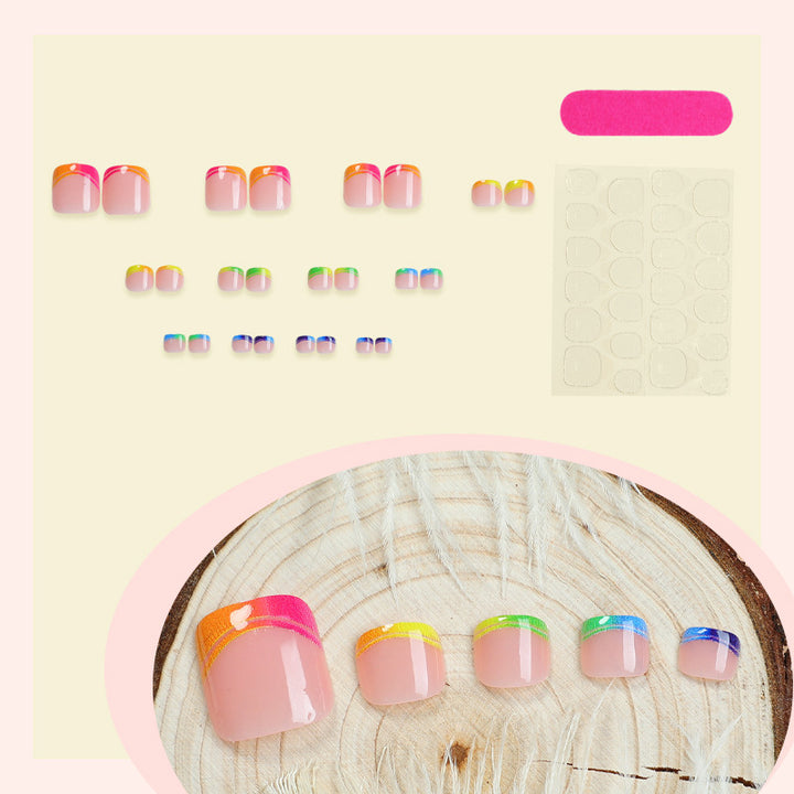 Vibrant Geometric Pattern Press-On Nails Bowlift