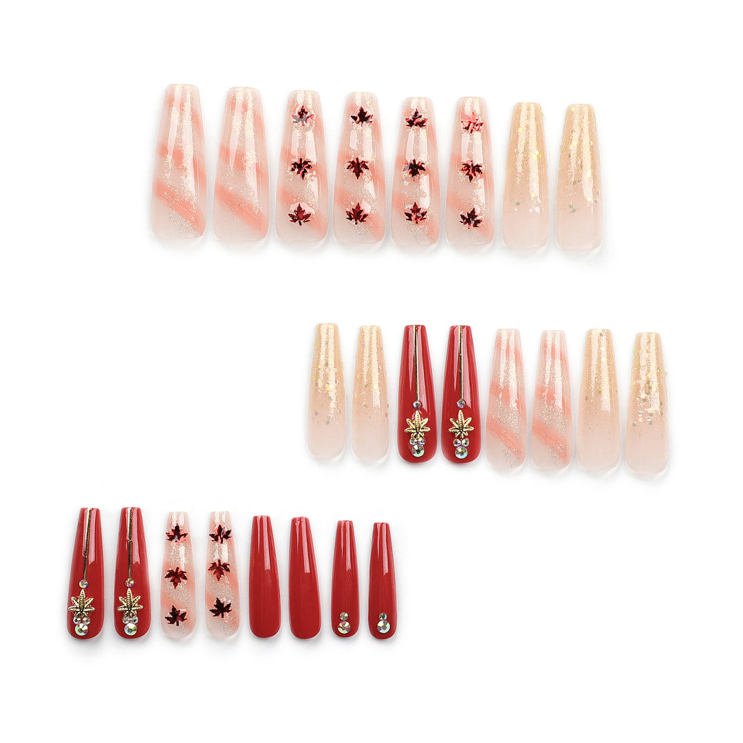 Artistic Nail Extensions with Autumn Motifs Bowlift
