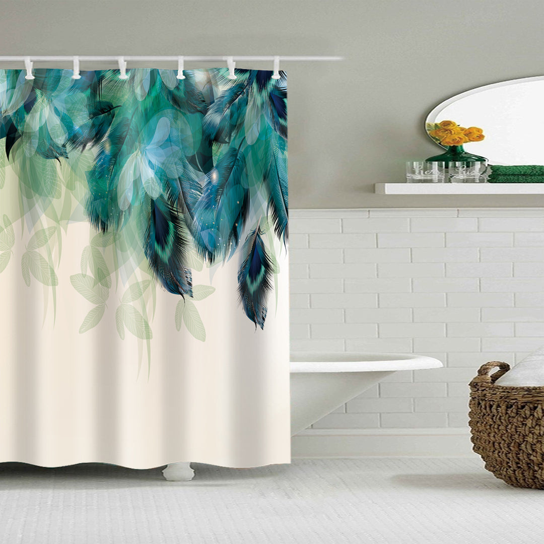Floral Patterned Bathroom Shower Curtain Bowlift