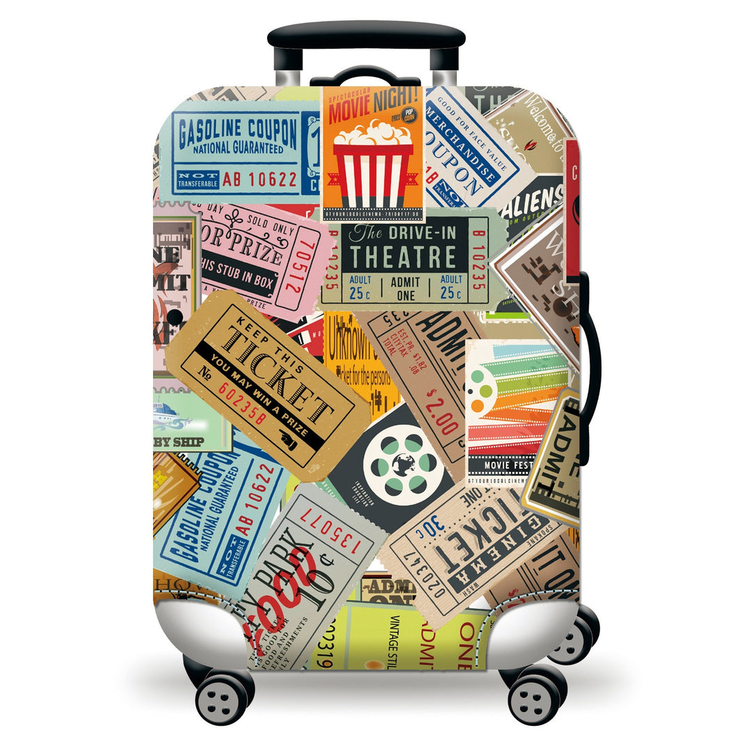 Hard Shell Luggage with Earth Design Bowlift