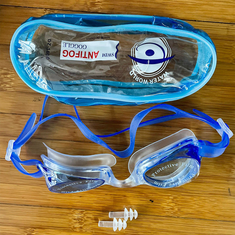 Anti-Fog Swimming Goggles with Protective Lens Bowlift