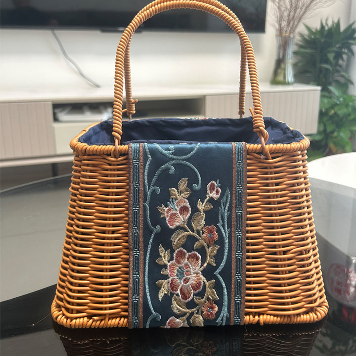 Women Handcrafted Basket Bag Bowlift