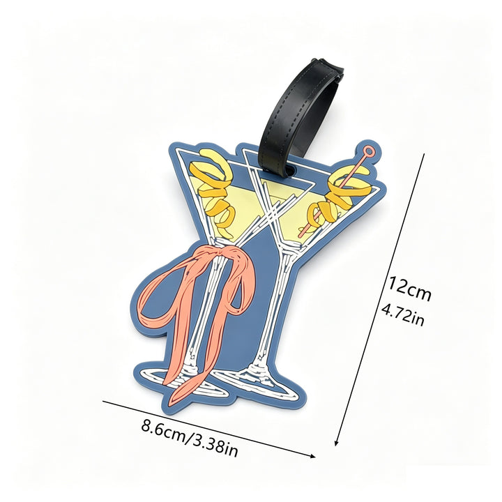 Martini-Themed Luggage Tag Bowlift