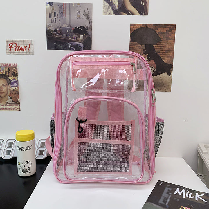 Transparent Multi-Pocket Clear School Backpack Bowlift