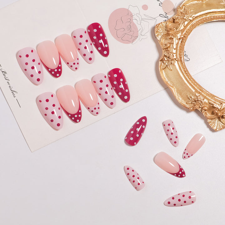 Polka Dot Design Press-On Nails Bowlift