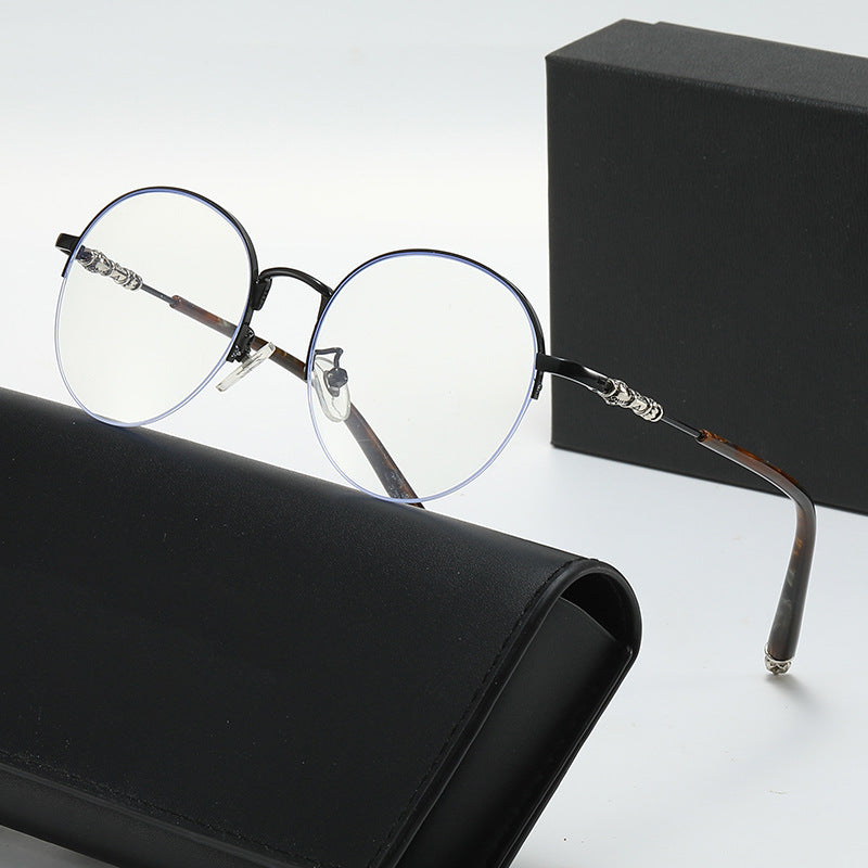 Women's round sunglasses with elegant metal frame and comfortable nose pads Bowlift