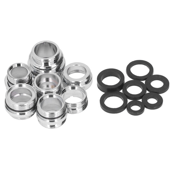 Universal faucet aerator adapter converters with rubber gaskets and threaded fittings Bowlift