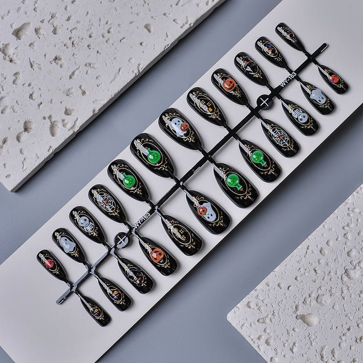 Decorative Themed Press-On Nail Set Bowlift